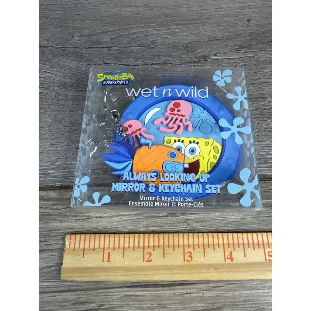 Wet n Wild SpongeBob SquarePants Always Looking Up Mirror & Keychain Set New